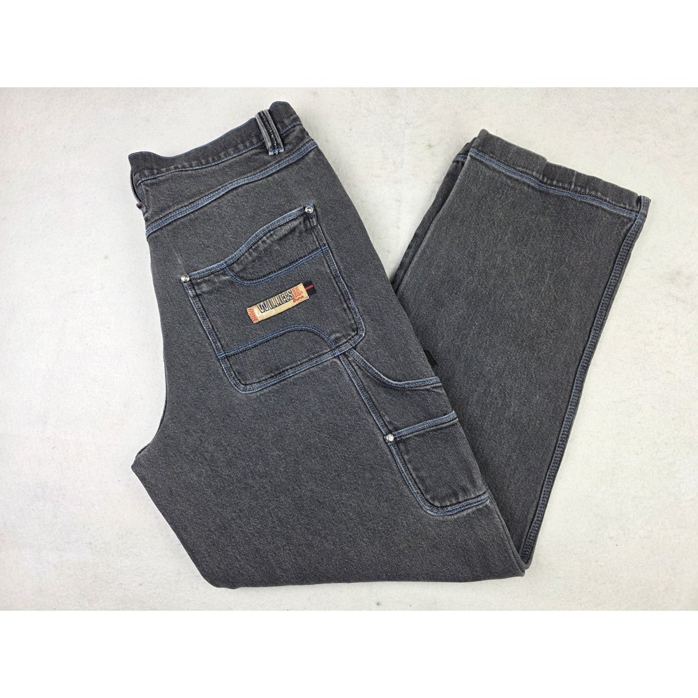 Vintage‎ Esco Willie Jeans Mens 36 Wide Baggy Jeans Denim Black Carpenter Pants